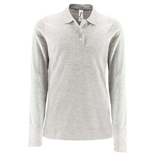 Polo Manches Longues - Femme - 02083 - Blanc Chiné