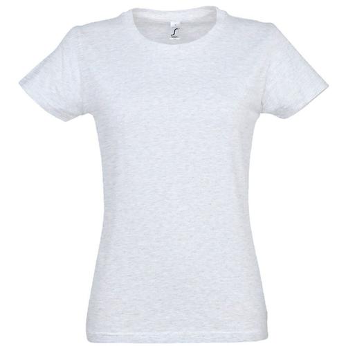 T-Shirt Manches Courtes - Femme - 11502 - Blanc Chiné