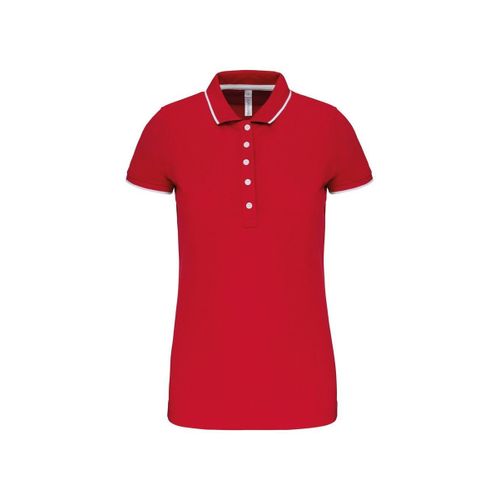 Polo Manches Courtes - Femme - K252 - Rouge - Blanc - Navy