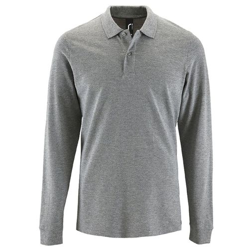 Polos Manches Longues - Homme - 02087 - Gris Chiné