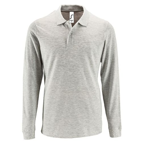 Polos Manches Longues - Homme - 02087 - Blanc Chiné