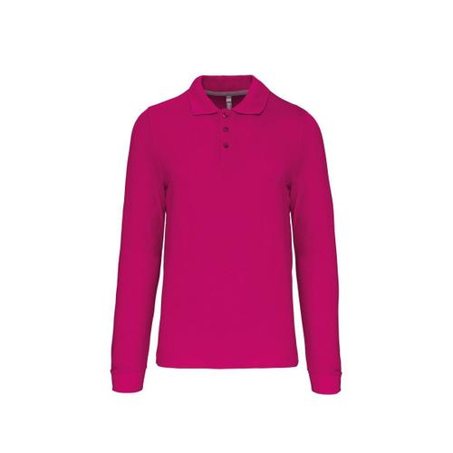 Polo Manches Longues - Homme - K243 - Rose Fuchsia