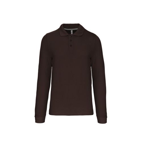 Polo Manches Longues - Homme - K243 - Marron Chocolat