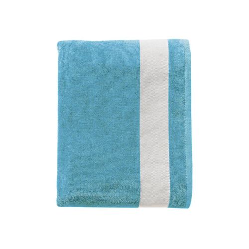 Drap De Plage Ou Drap De Bain - 89006 - Bleu Turquoise - Coton Velours