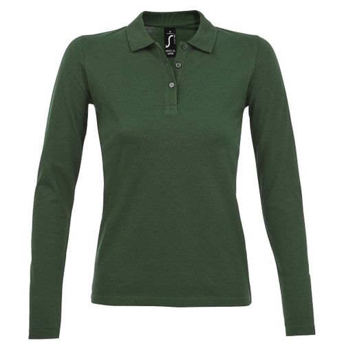 Polo Manches Longues - Femme - 02083 - Vert Bouteille