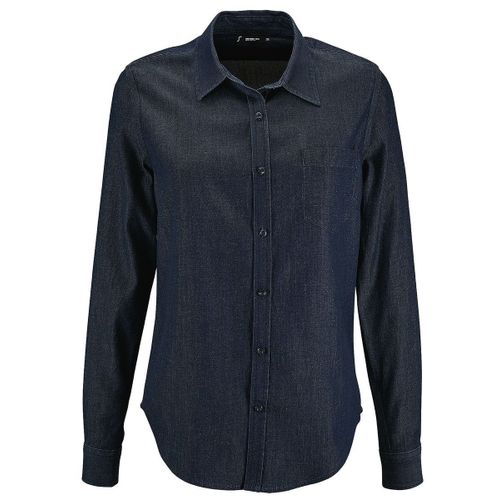 Chemise Denim Manches Longues - Femme - 02101 - Bleu Denim