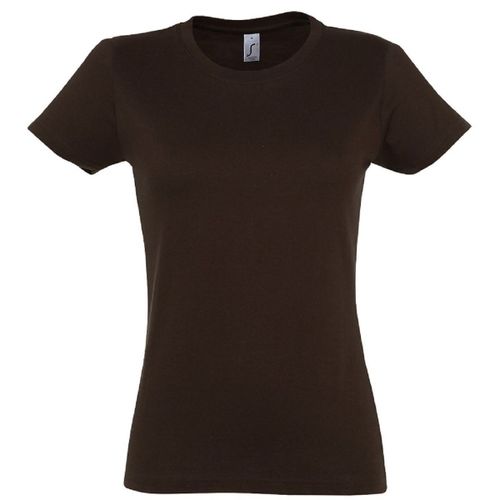 T-Shirt Manches Courtes - Femme - 11502 - Marron Chocolat