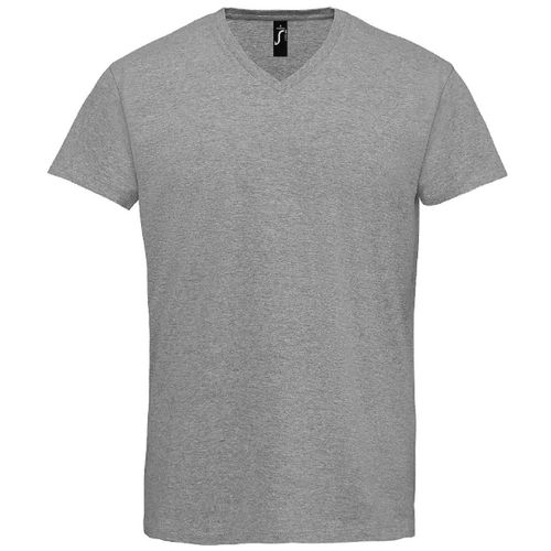 T-Shirts Col V Manches Courtes - Homme - 02940 - Gris Chiné