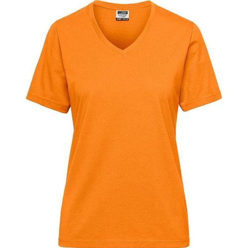 T-Shirt De Travail Bio Col V - Femme - Jn1807 - Orange