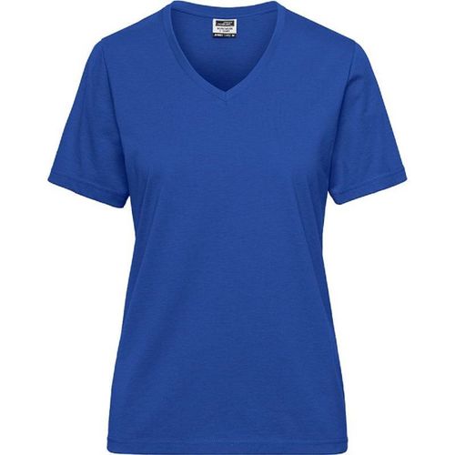 T-Shirt De Travail Bio Col V - Femme - Jn1807 - Bleu Roi