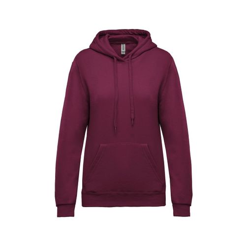 Sweat-Shirt À Capuche - Femme - K473 - Rouge Vin