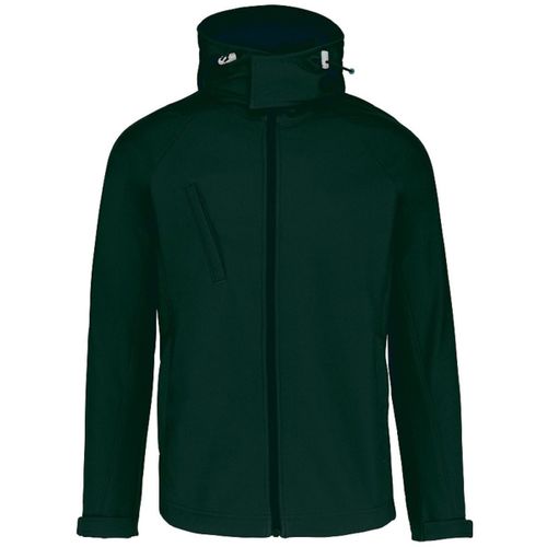 Veste Softshell À Capuche Amovible - Homme - K413 - Vert Bouteille