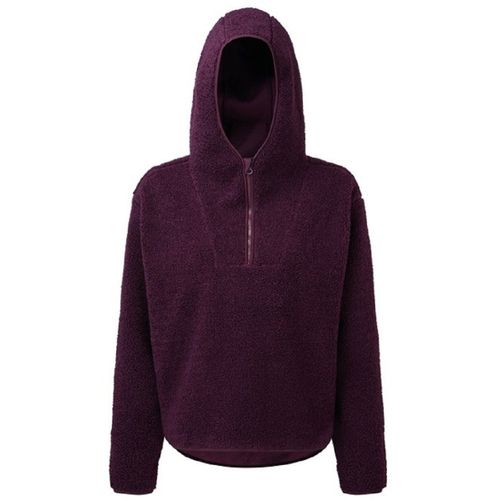 Sweat À Capuche Zippé Sherpa - Femme - Tr089 - Rouge Bordeaux