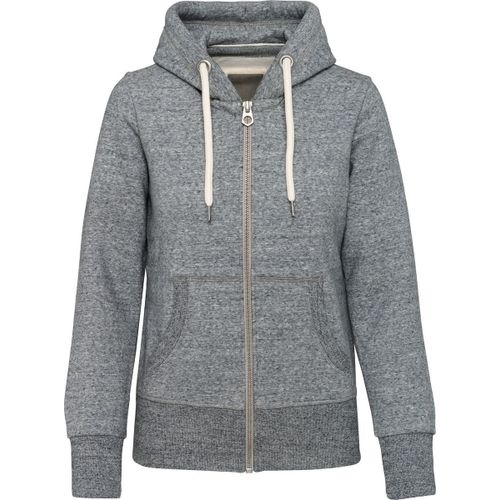 Veste À Capuche Aspect Vintage - Femme - Kv2307 - Gris Chiné