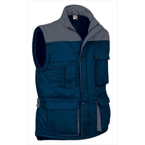 Gilet Doudoune Sans Manches - Homme - Ref Thunder - Navy Gris