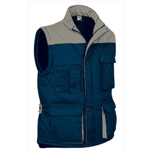 Gilet Doudoune Sans Manches - Homme - Ref Thunder - Navy Beige