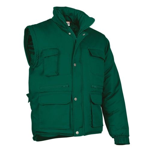 Veste Matelassée Manches Amovibles - Homme - Ref Miracle - Vert Foncé