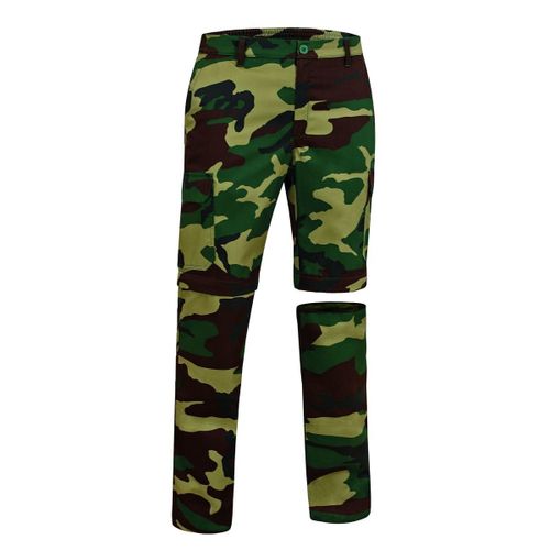 Pantalon Trekking Camouflage Chasse Pêche Nature - Woodman - Vert Camo