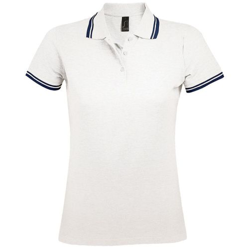 Polo Femme - 00578 - Blanc Et Marine