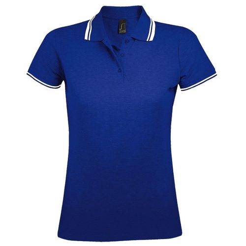 Polo Femme - 00578 - Bleu Roi Et Blanc