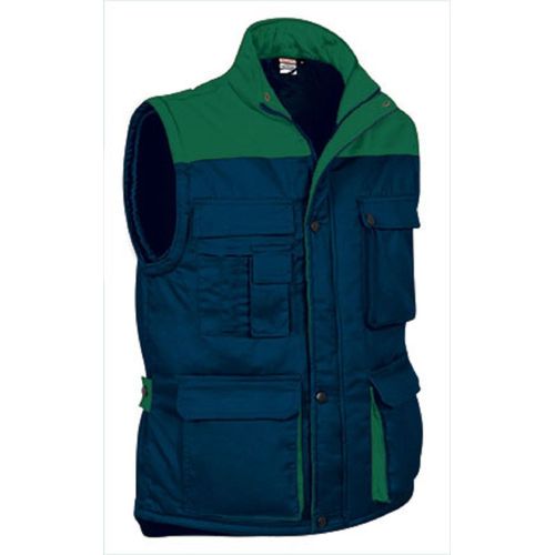 Gilet Doudoune Sans Manches - Homme - Ref Thunder - Navy Vert Kelly