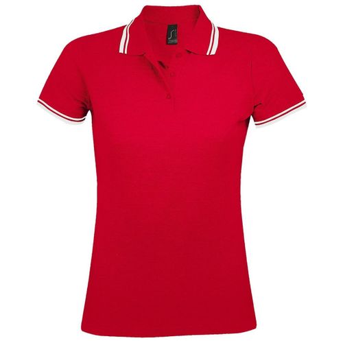 Polo Femme - 00578 - Rouge Et Blanc