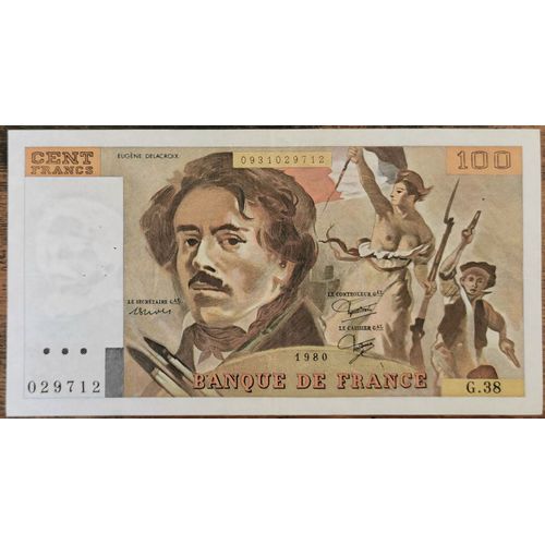 Billet 100 Francs Eugène Delacroix 1980 France G.38