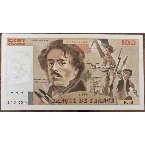 Billet 100 Francs Eugène Delacroix 1980 France R.39