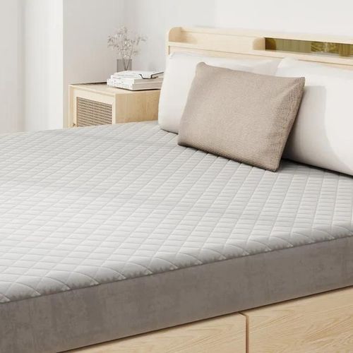 Costway Matelas Simple 90 X 200 Cm, Surmatelas Multi-Couches En Velours Avec Rembourrage En Éponge, Fond Antidérapant
