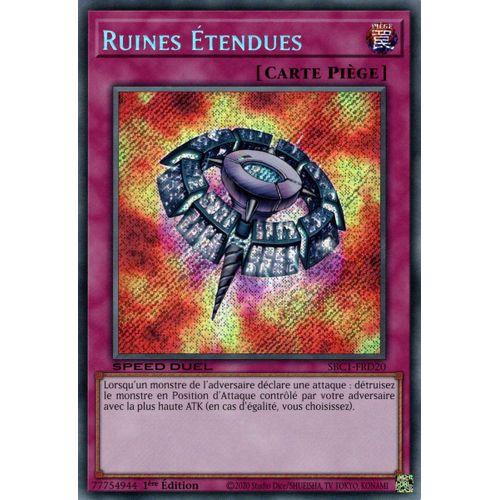 Yu Gi Oh Sbc1 Frd20 Ruines Étendues Secret Rare