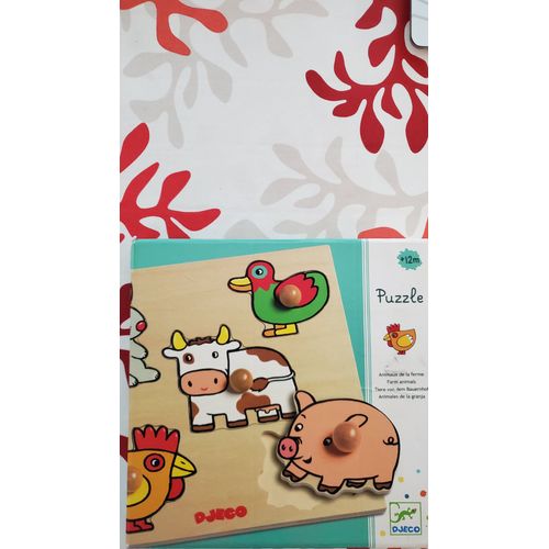 Puzzle Djeco Animaux De La Ferme Pour Enfant +12 Mois