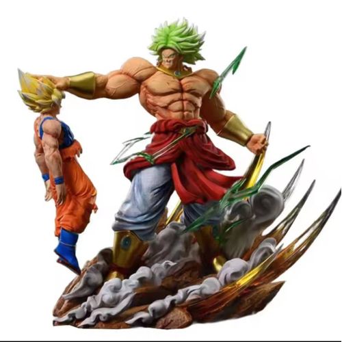 Figurine Dragon Ball Z Broly Vs Goku Pvc 25 Cm Collection Dbz Anime Statue Manga