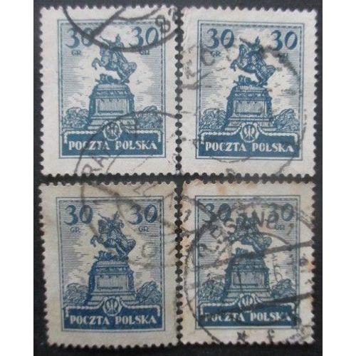 Pologne N°318 X 4 Oblitéré