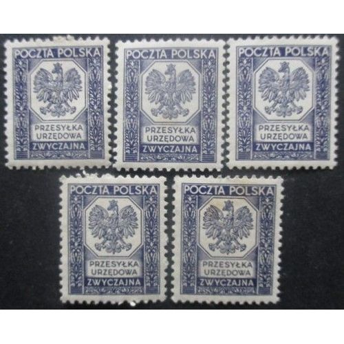 Pologne Service N°19 X 5 Neuf **