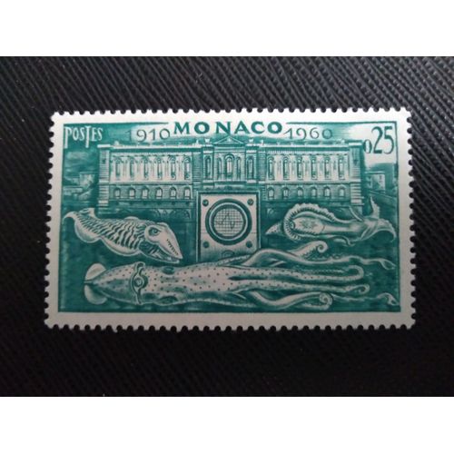Timbre Monaco Yt 530 Animaux Marins, Bâtiment Du Musée 1960 ( 071208 )