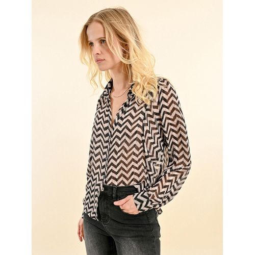 Chemise Manches Longues Molly Bracken Woven Shirt Black/White Ginny Ladies Noir