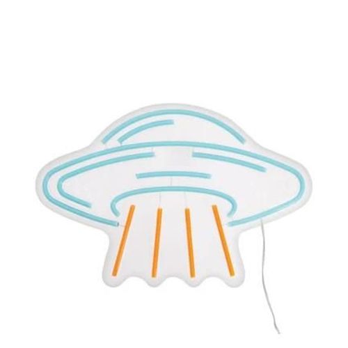 Xanlite - Xanlite - Applique Murale Néon Soucoupe Volante, Usb Filaire, Bleu Et Orange - Ufoneon - Transparent