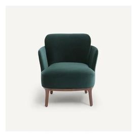 Am.Pm - Fauteuil En Noyer Massif Et Velours, Jabote - Vert