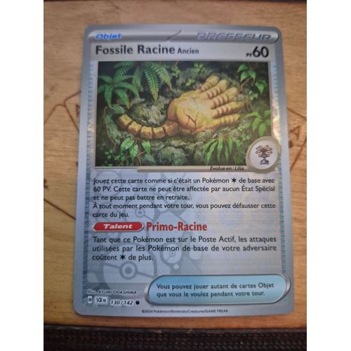 Carte Pokémon Fossile Racine 130/142 Reverse