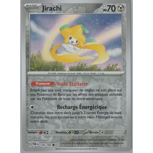 Carte Pokémon - Jirachi - 126/182 - Reverse - Ev4 Faille Paradoxe