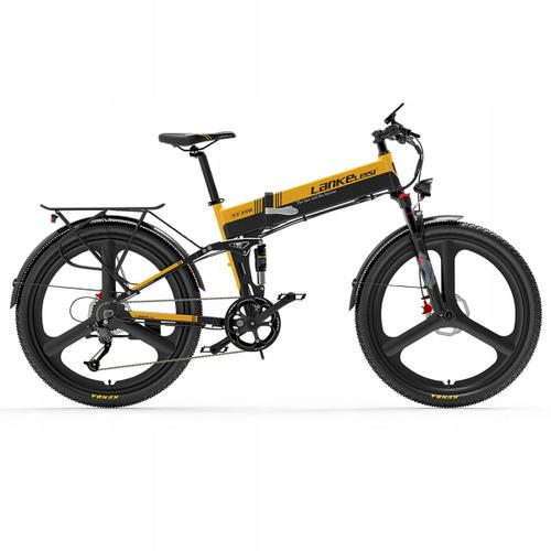 Vélo Électrique Lankeleisi Xt750 Sports 14.5ah 48v 33km/H 500w Version Cadre 26 Roue Alu 26 " 45nm 110km - Jaune