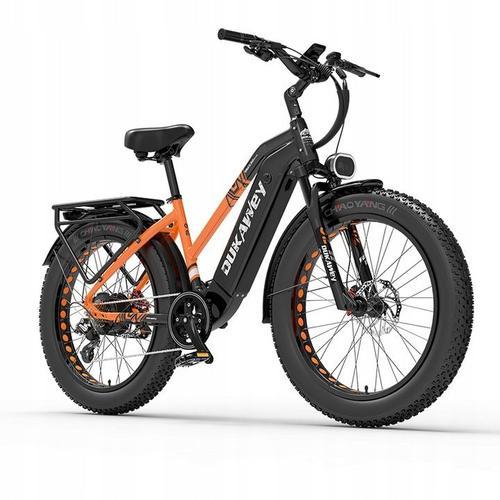 Dukawey Dm530 Plus 1000w 26" Fat Bike Vélo Électrique Tout-Terrain 52v 20ah Batterie Samsung 25km/H Suv E-Bike 60-150km 89nm - Orange