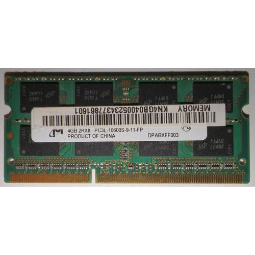 Mémoire RAM MICRON 4Go DDR3L SODIMM 1333MHz