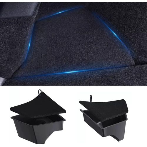 Ywooon Boîtes De Rangement Pour Tesla Model 3 Highland 2024 Coffre Arrière Avec Couvercles, Paquets De Protection De Rangement Latéral, Bac De Rangement Latéral Pour Coffre Arrière, 2 Pièces