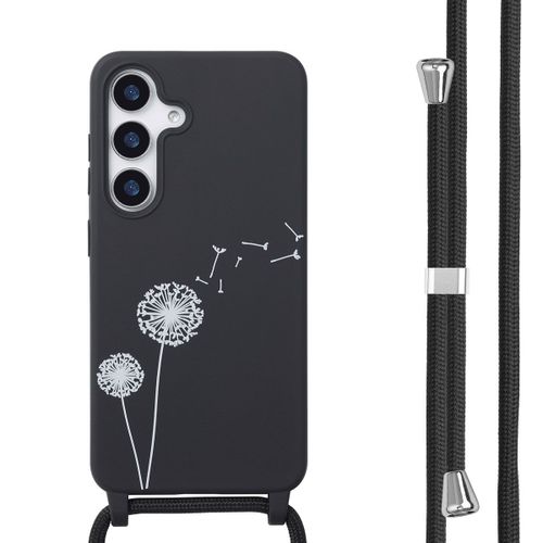 Imoshion Coque Design En Silicone Avec Cordon Samsung Galaxy S25 Dandelion Black