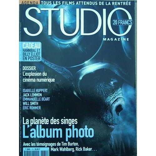 Magazine Studio Magazine N° 170 : La Planete Des Singes - Tim Burton - M. Wahlberg - Rick Baker - Isabelle Huppert - Jack Lemmon - E. Beart - Will Smith - Eric Rohmer