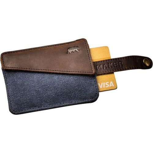 Portefeuille Homme Extra-Plat avec Protection Anti-RFID Handy by System Pull Out-Cuir Vintage & Coton Robuste-Porte Carte & Porte Monnaie