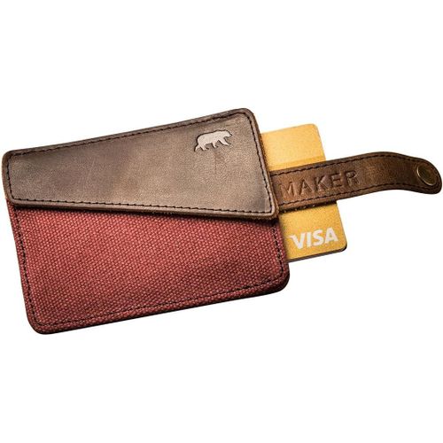 Portefeuille Homme Extra-Plat avec Protection Anti-RFID Handy by System Pull Out-Cuir Vintage & Coton Robuste-Porte Carte & Porte Monnaie
