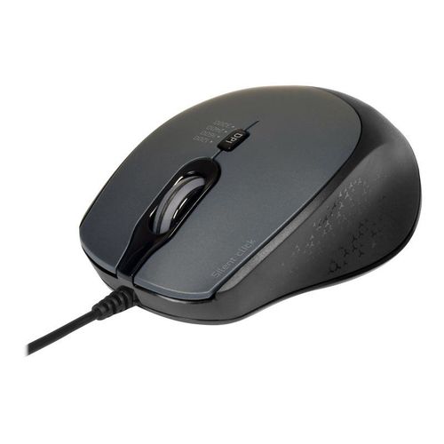 PORT Connect Professional SILENT - Souris - optique - 3 boutons - filaire - USB - noir