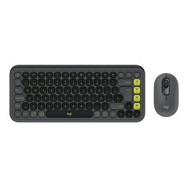 Logitech POP Icon Combo - Ensemble clavier et souris - sans fil - Bluetooth LE - QWERTY - Espagnol - graphite, vert